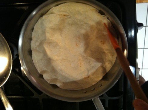 assembling the tortilla