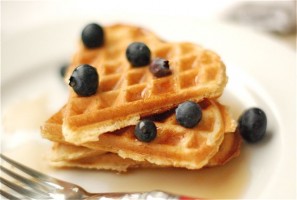 Heart shaped waffles