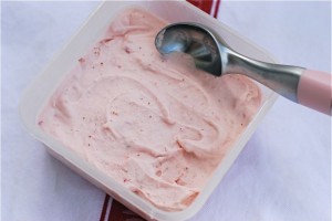 Roasted Strawberry Shortcake Ice Cream from The Naptime Chef