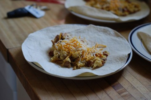 Breakfast Wrap with Cheese