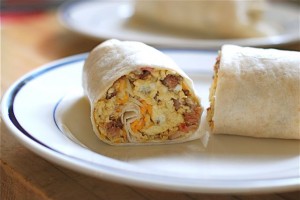 Uncle Will's Rockin' Spicy Chorizo Breakfast Wrap via The Naptime Chef