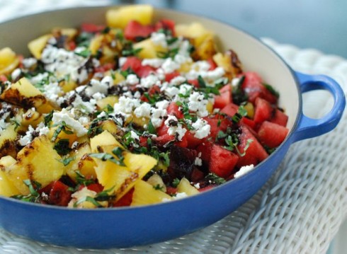 Watermelon Goat Cheese Salad via The Naptime Chef