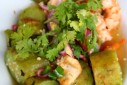 Smoked Eggplant Salad with Shrimp in Thailand via The Naptime Chef