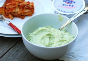 Spicy Avocado Fage Yogurt Dipping Sauce via The Naptime Chef