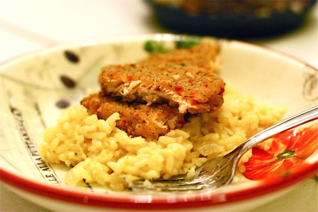 Mediterranean Salmon Risotto