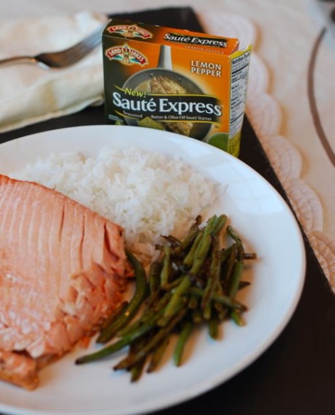 Lemon Pepper Salmon with Haricot Vert