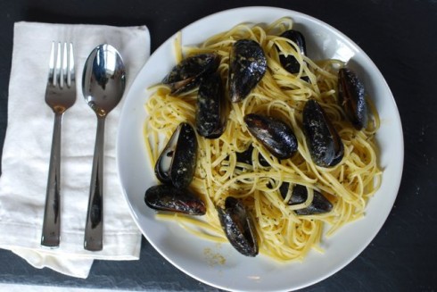 Mussels with Linguine