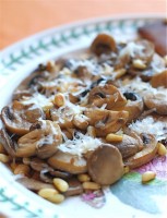 Mushrooms with Pine Nuts and Parmesan