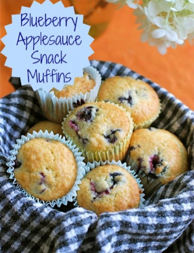 Blueberry Applesauce Snack Muffins