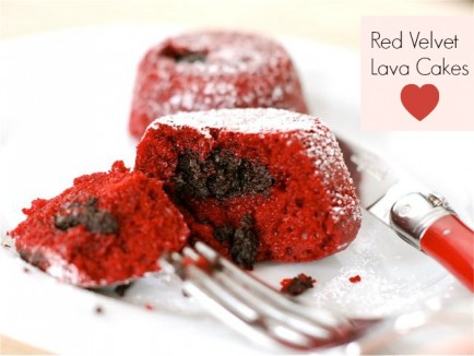 Red Velvet Lava Cakes