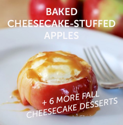 Baked Cheesecake in an Apple