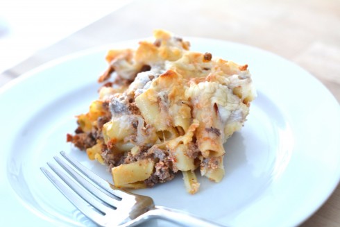 Cheesy Beef Baked Ziti