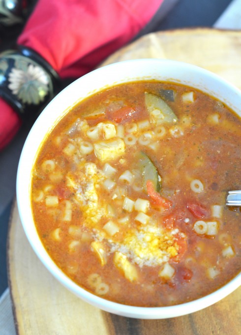 Garden Vegetable Pesto Chicken Soup | The Naptime Chef