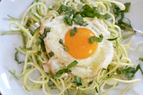 Parmesan Zoodles with a Fried Egg | The Naptime Chef