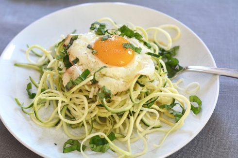 Parmesan Zoodles with a Fried Egg | The Naptime Chef