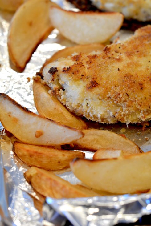 Crispy Chicken & Oven Fries Sheet Pan Dinner | The Naptime Chef