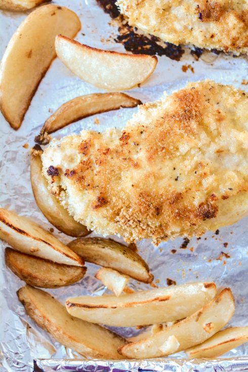 Crispy Chicken & Oven Fries Sheet Pan Dinner | The Naptime Chef