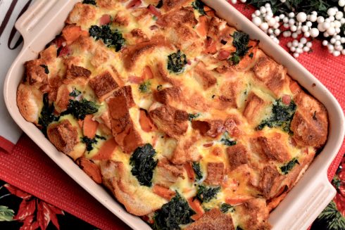 Loaded Ham & Veggie Strata | The Naptime Chef